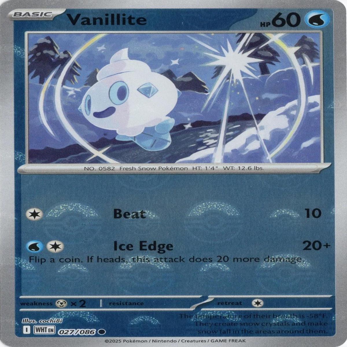 Vanillite (Poke Ball Pattern) - 027/086 - SV: White Flare (WHT)