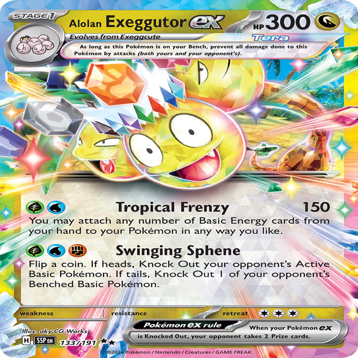 Alolan Exeggutor ex - 133191 - SV08 Surging Sparks (SSP) - Double Rare