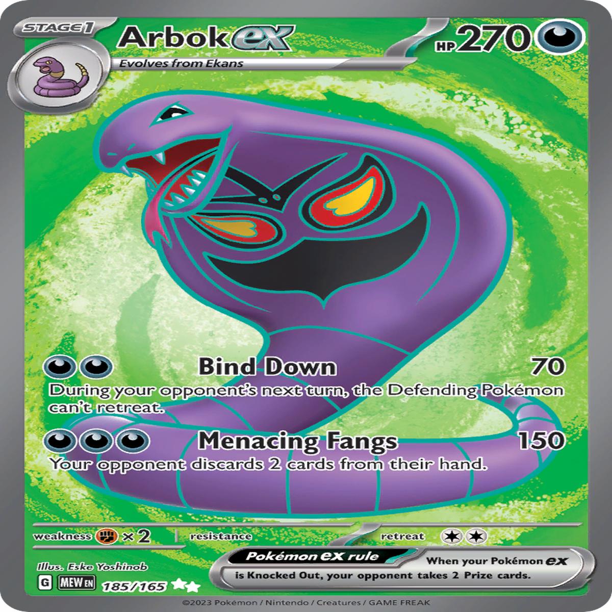 Arbok ex - 185165 - SV Scarlet Violet 151 (MEW) - Ultra Rare