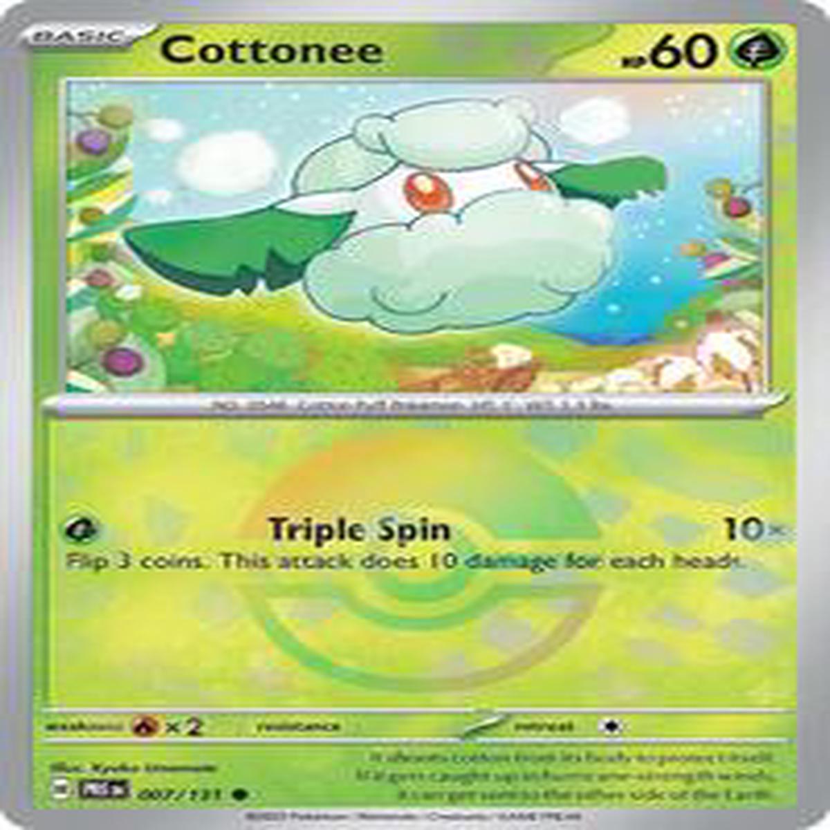 Cottonee (Poke Ball Pattern) - 007131 - SV Prismatic Evolutions (PRE)