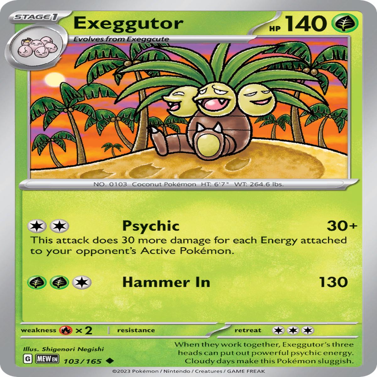 Exeggutor - 103165 - SV Scarlet Violet 151 (MEW) - Reverse Holofoil