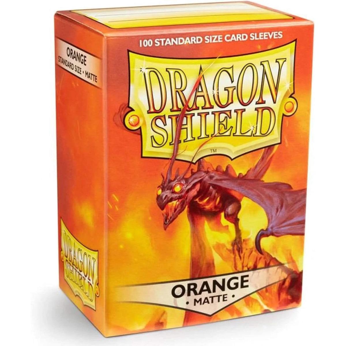 Dragon Shield Sleeves: Matte Orange - 100 Standard Size Sleeves
