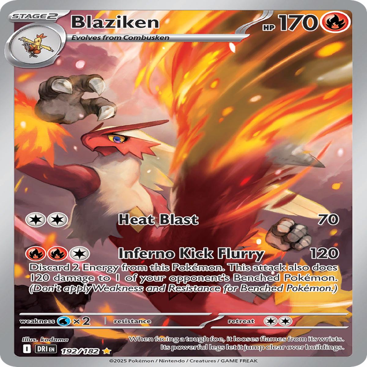 Blaziken - 192/182 - SV10: Destined Rivals (DRI) - Illustration Rare