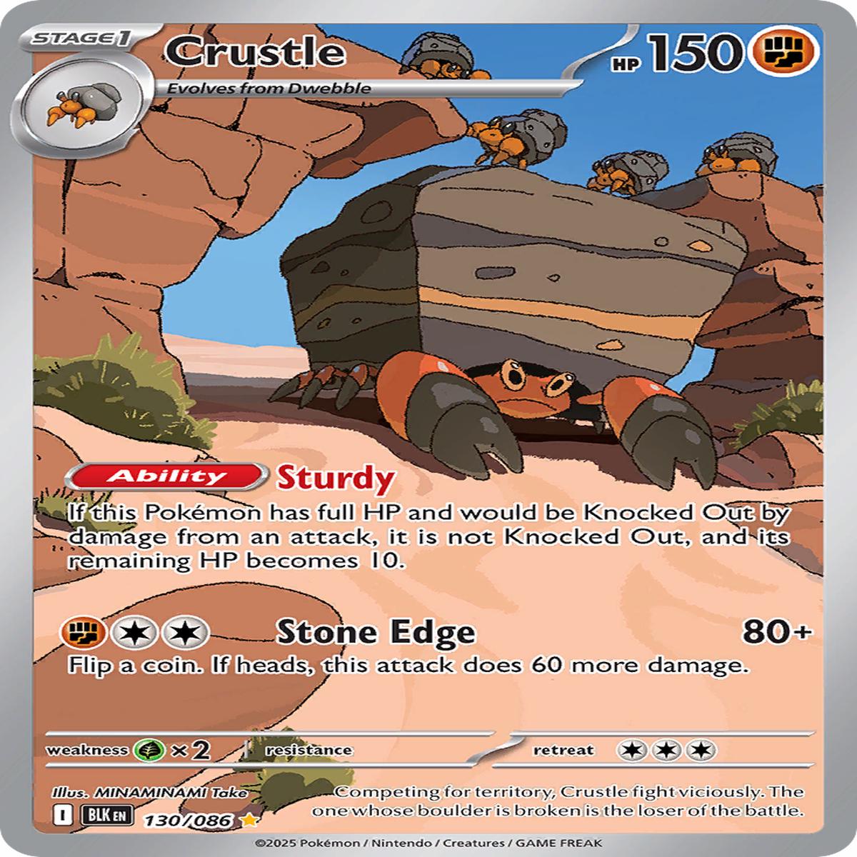 Crustle - 130/086 - SV: Black Bolt (BLK) - Illustration Rare