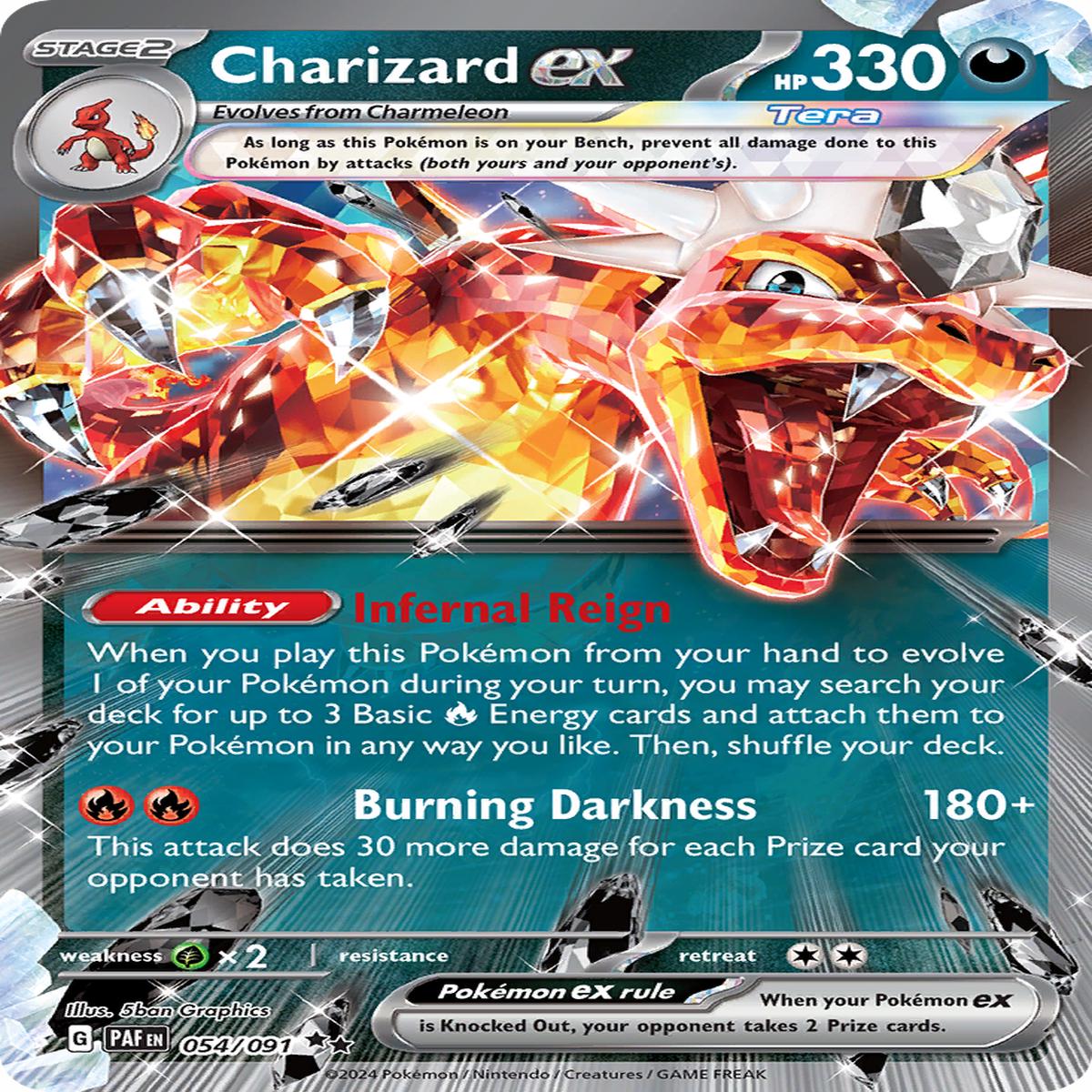 Charizard ex - 054/091 - SV: Paldean Fates (PAF) - Double Rare