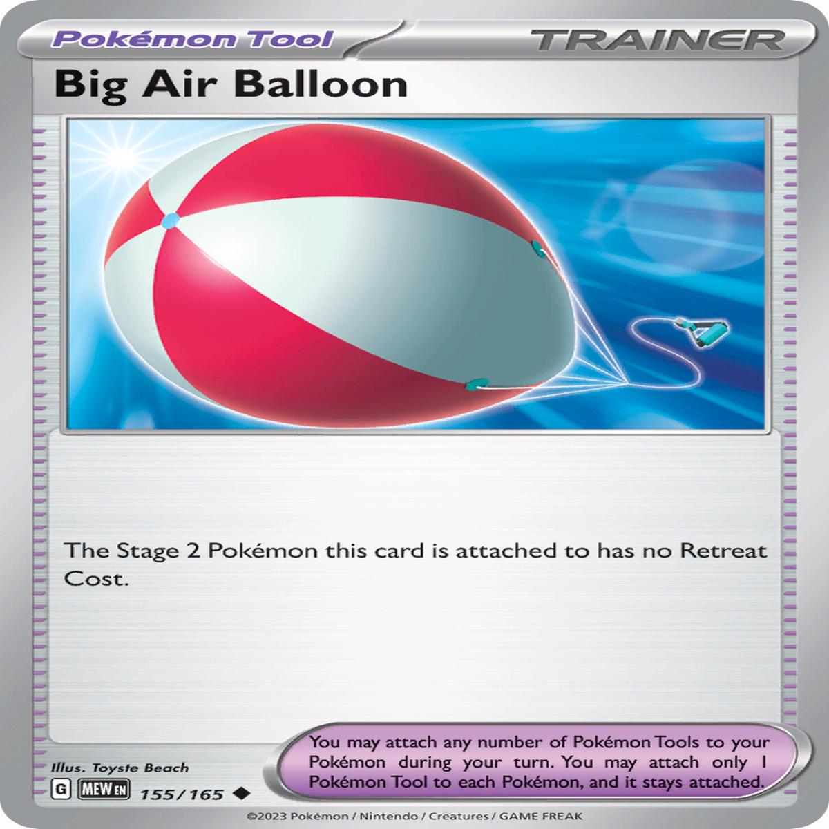 Big Air Balloon - 155/165 - SV: Scarlet & Violet 151 (MEW) - Reverse Holofoil