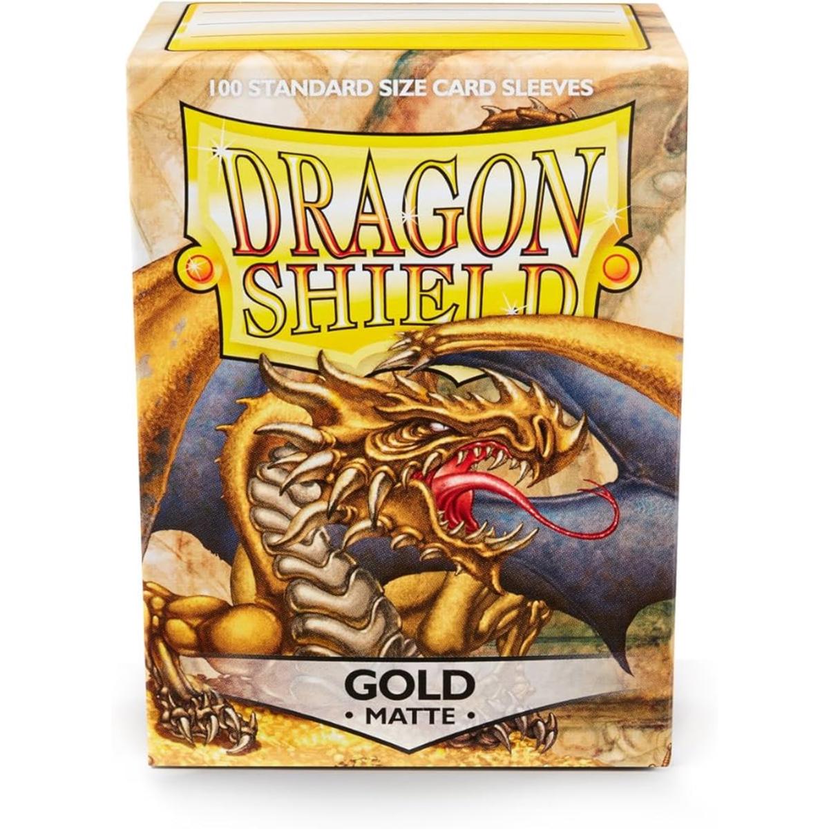 Dragon Shield Sleeves: Matte Gold - 100 Standard Size Sleeves