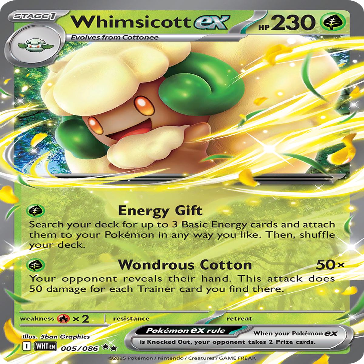 Whimsicott ex - 005086 - SV White Flare (WHT)