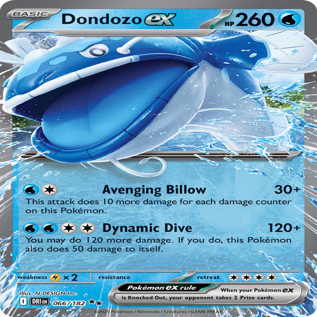 Dondozo ex - 066182 - SV10 Destined Rivals (DRI) - Double Rare