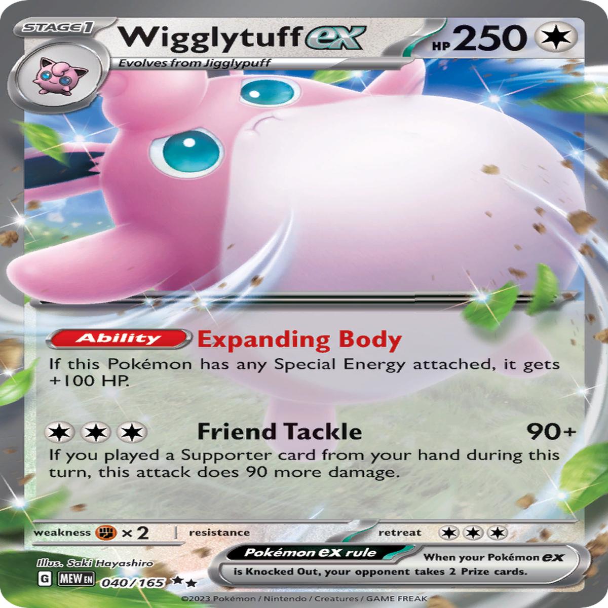 Wigglytuff ex - 040/165 - SV: Scarlet & Violet 151 (MEW) - Double Rare