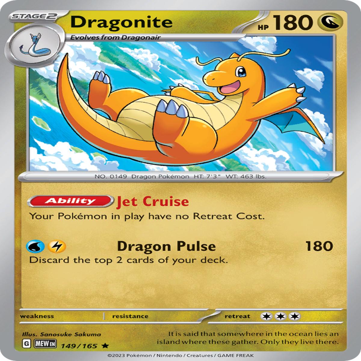 Dragonite - 149165 - SV Scarlet Violet 151 (MEW) - Reverse Holofoil
