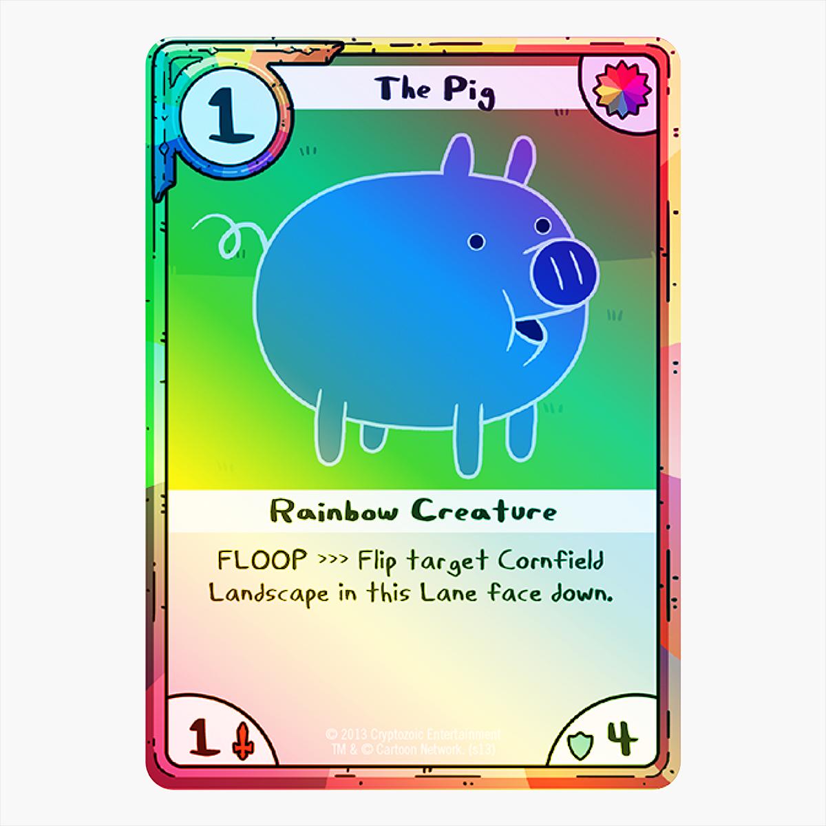 Adventure Time Card Wars - The Pig Holo Foil Promo Card