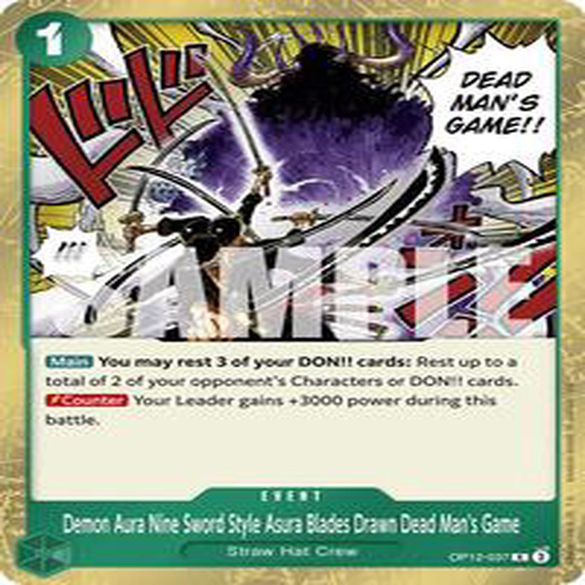 Demon Aura Nine Sword Style Asura Blades Drawn Dead Man's Game - OP12-037 - Legacy of the Master (OP12)