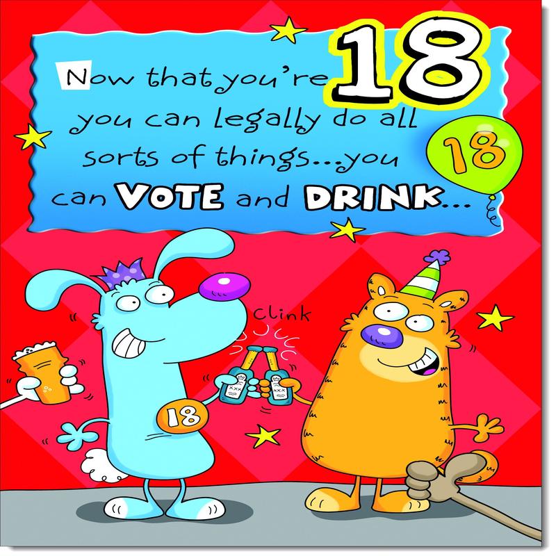 18th Birthday Card Age 18 for Him Funny