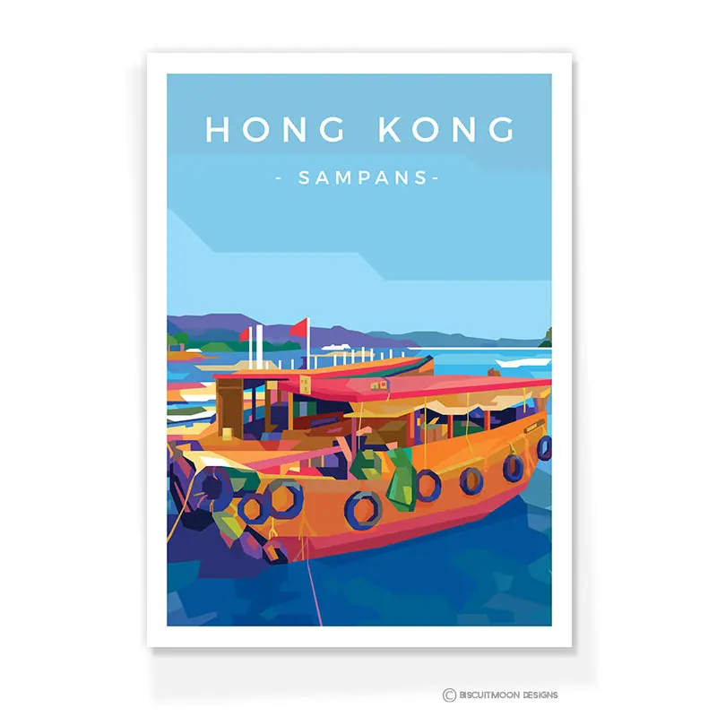 Sampans Postcard