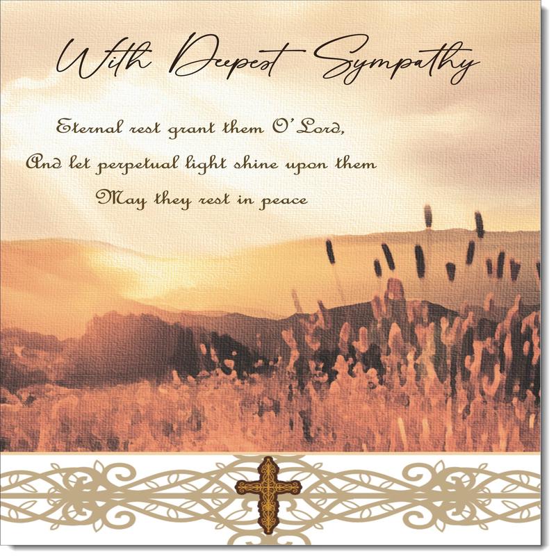 Sympathy Condolence Bereavement Card Corn field