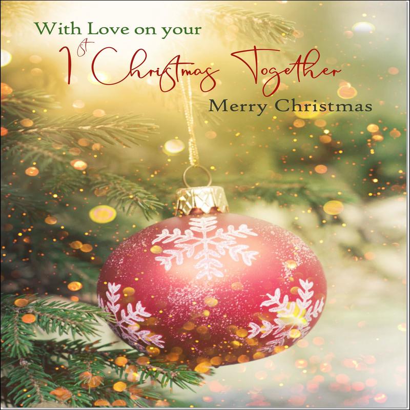 1st Together Christmas Card Christmas Tree Bauble