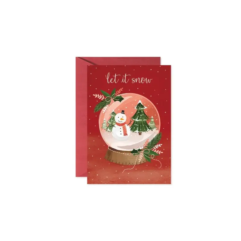 Snowman In Snowglobe Greeting Card