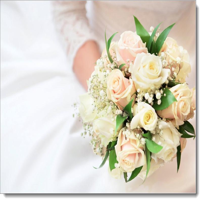 Wedding Day Card Bridal Bouquet