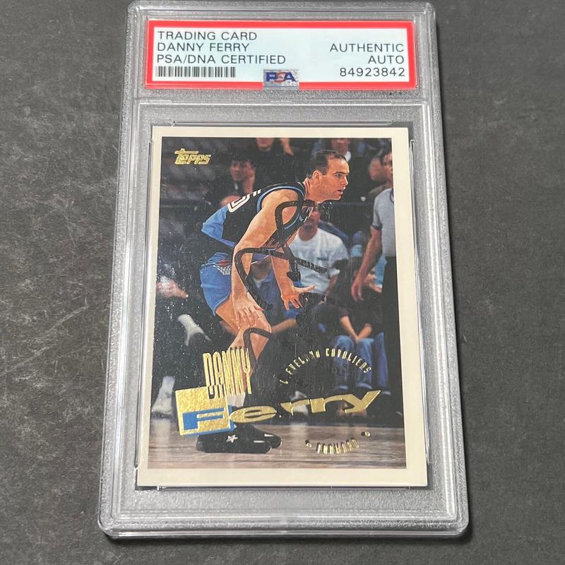 1995-96 Topps #203 Danny Ferry Signed Card AUTO PSA Slabbed Cavs