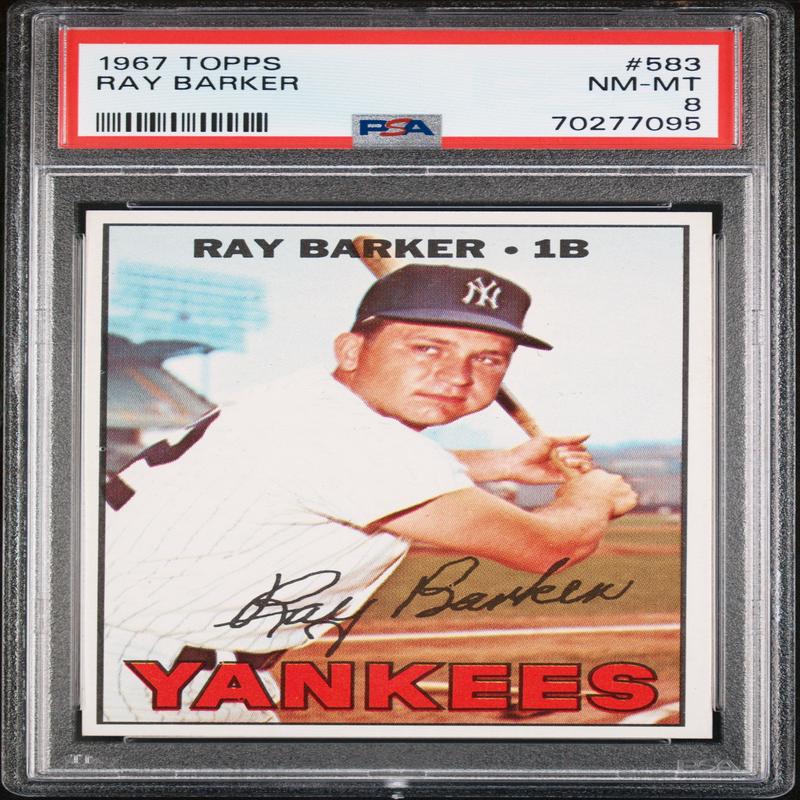 1967 Topps Ray Barker #583 PSA 8