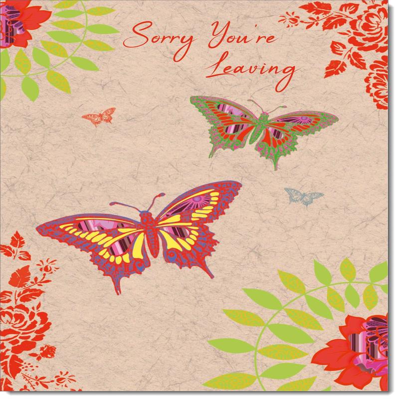 Sorry You're Leaving Card Butterfly