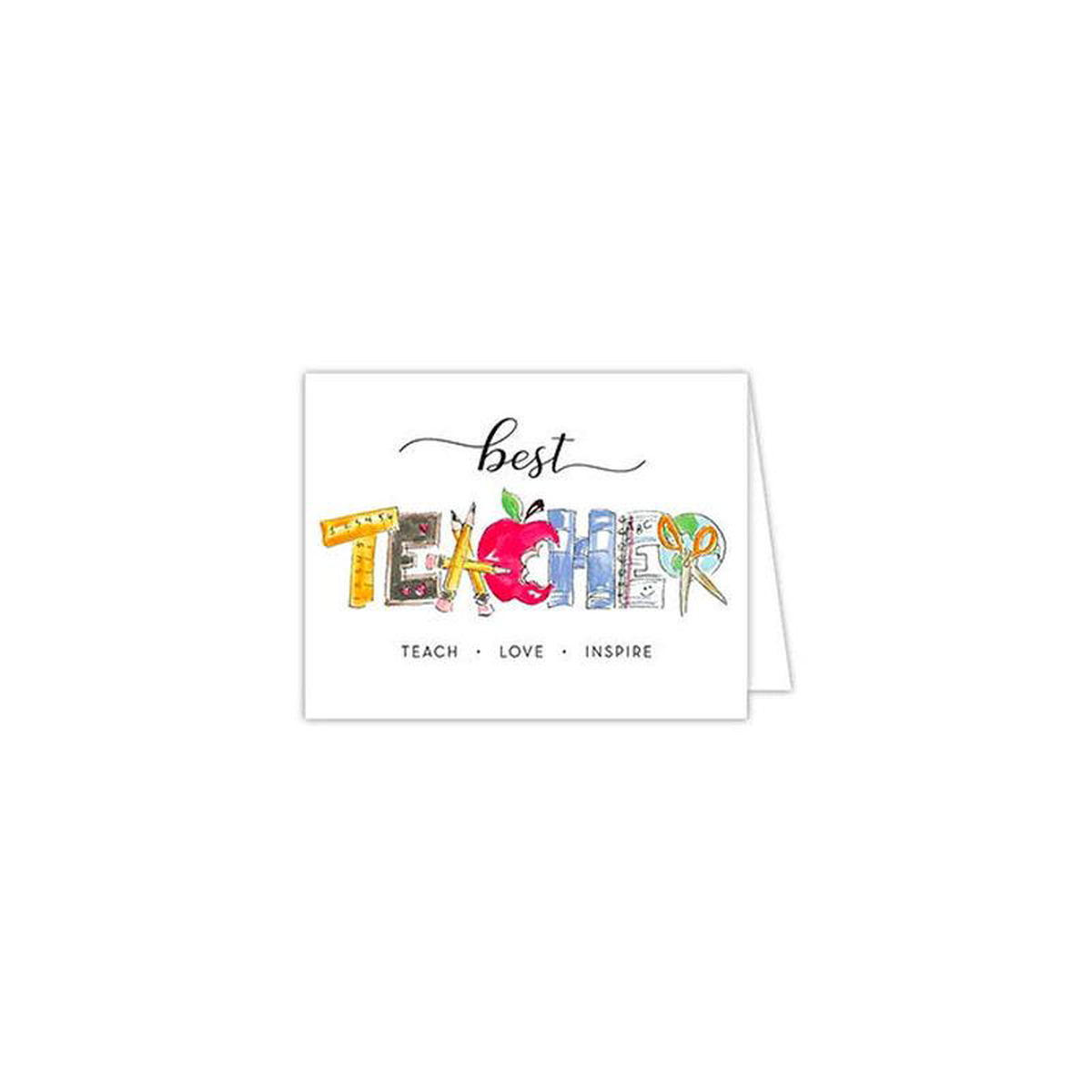 Teacher Teach Love Inspire Greeting Card