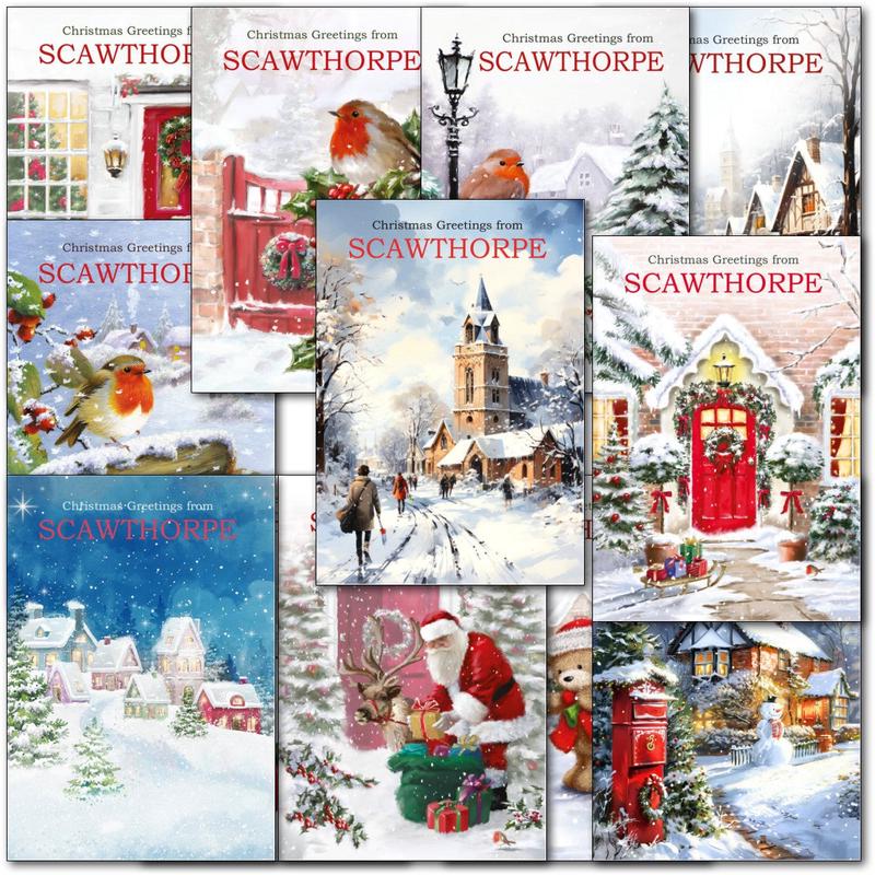 Town / Name / Company Christmas Cards Mixed 12 Designs