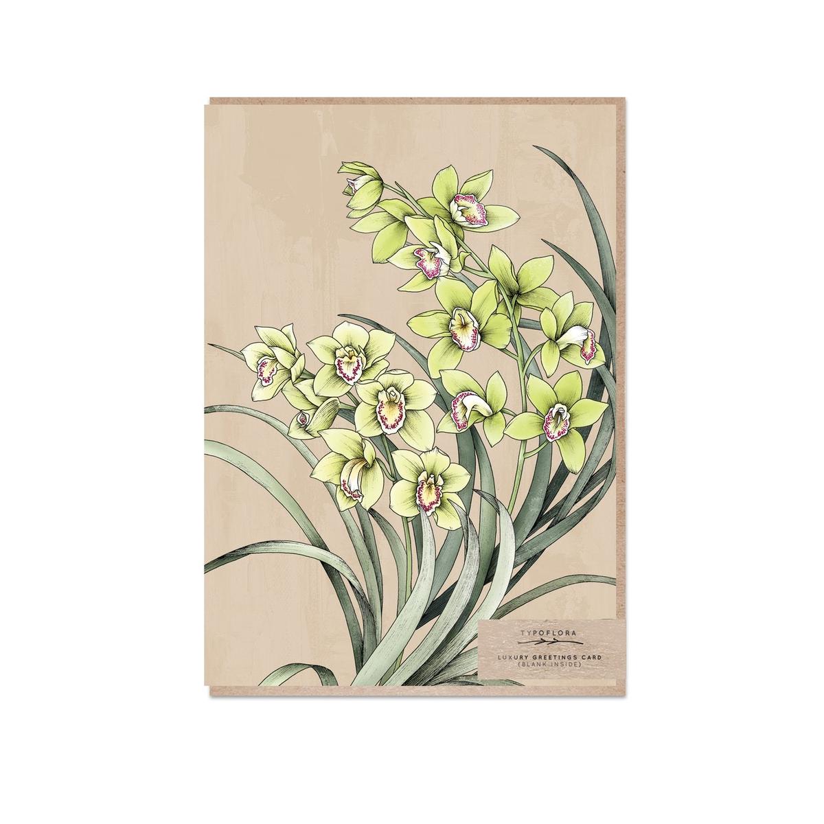 Typoflora - Card - Orchids