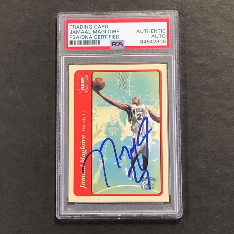 2004-05 Fleer Tradition #145 Jamaal Magloire Signed Card AUTO PSA Slabbed Hornet