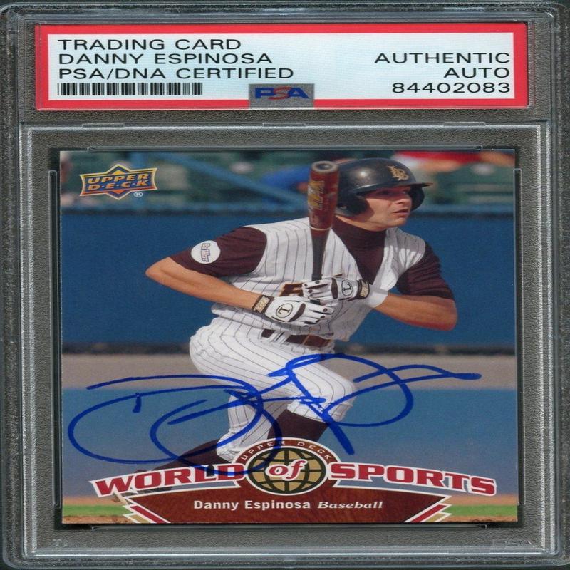 2010 Upper Deck World of Sports #135 Danny Espinosa Signed Card PSA Slabbed Auto
