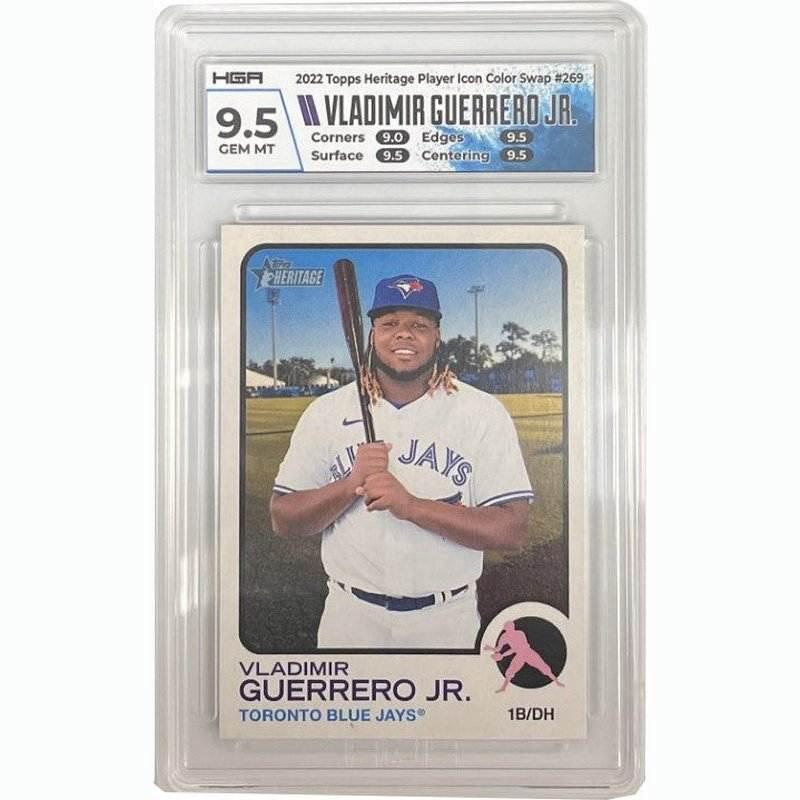 Vladimir Guerrero Jr. 2022 Topps Heritage Player Icon Color Swap #269 HGA 9.5