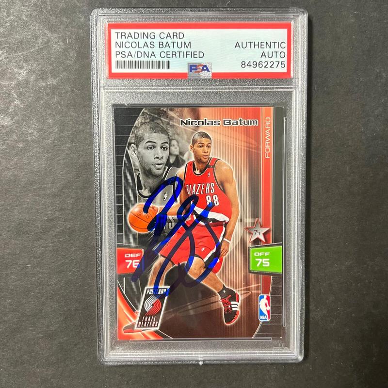 2008-09 Panini Adrenalyn Nicolas Batum Signed Rookie Card AUTO PSA Slabbed Blaze