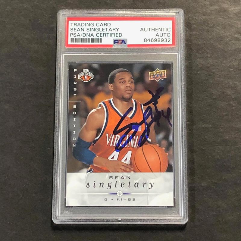 2008-09 Upper Deck First Edition #251 Sean Singletary Signed Card AUTO PSA Slabb