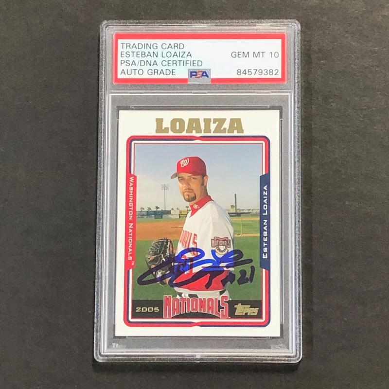 2005 Topps #493 ESTEBAN LOAIZA Signed Card PSA/DNA Slabbed Autographed AUTO 10 C