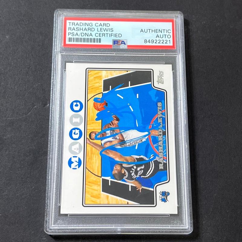 2008-09 Topps Basketball #54 Rashard Lewis Signed Card AUTO PSA/DNA Slabbed Magi