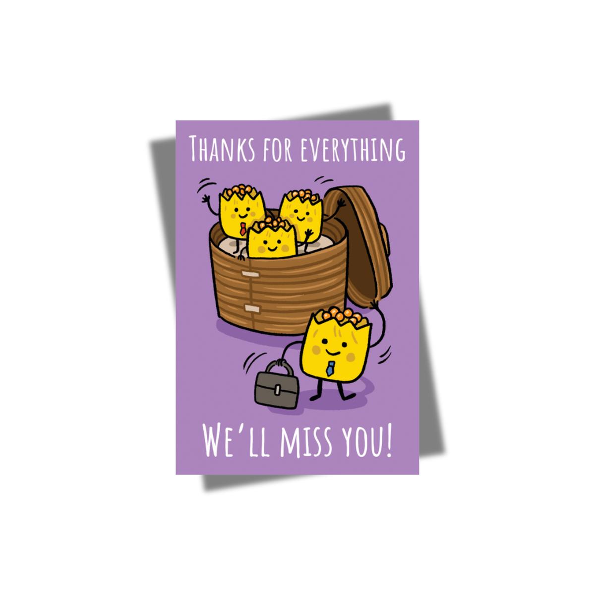 Thanks For Everything A4 Card