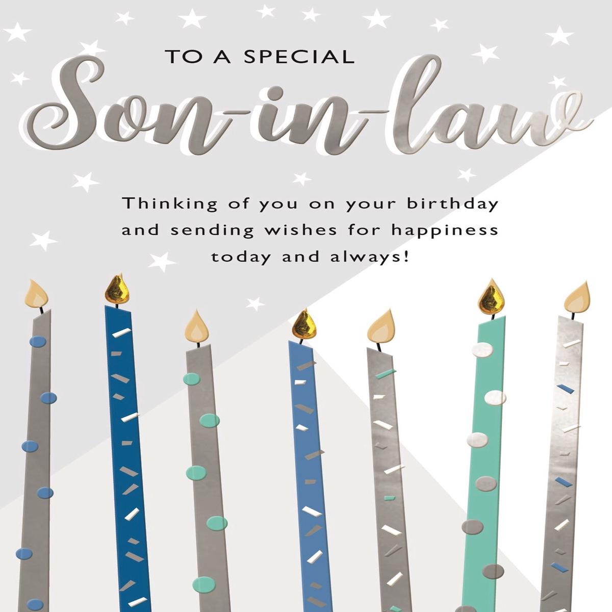Son-In-Law - Candles Birthday card **