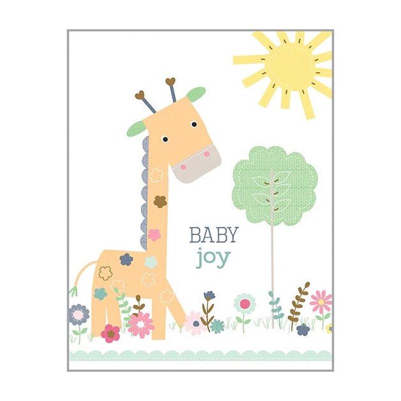 Sweet Giraffe Baby Card with Scripture