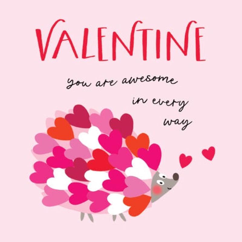 Valentine Hedgehog Card