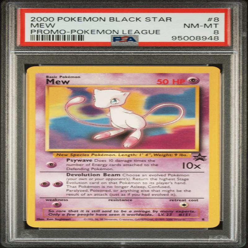 2000 Pokemon Promo Pokemon League Mew #8 PSA 8