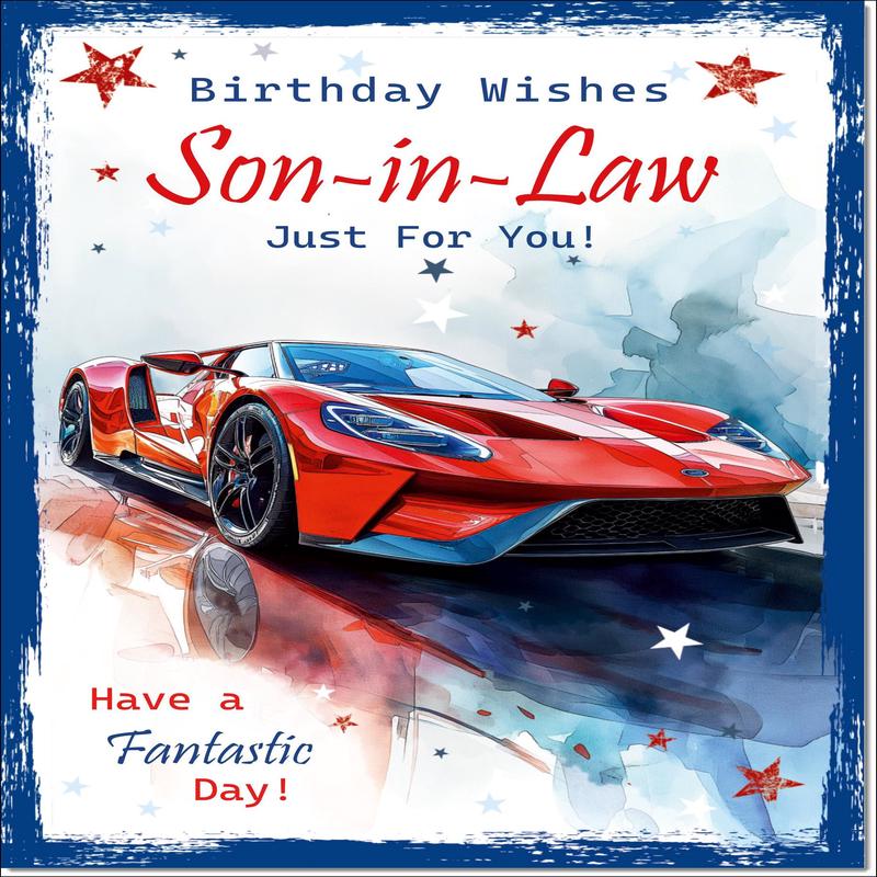 Son-in-Law Birthday Card Ford GT40 Supercar