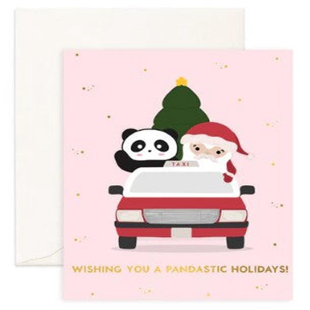 Pandastic Christmas Christmas Greeting Card