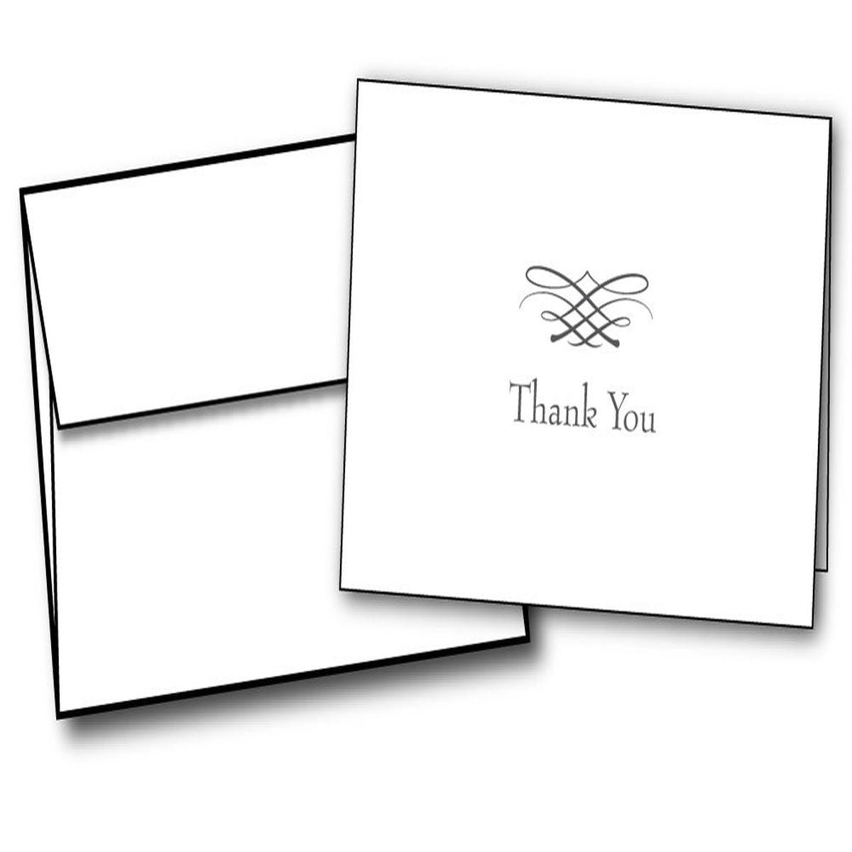 Simple Elegant Thank You Note Cards