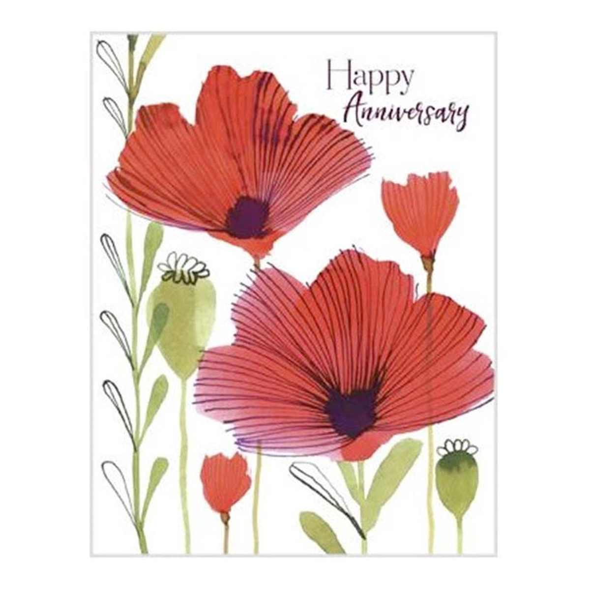 Poppies Anniversary Card