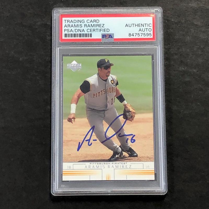 2002 Upper Deck #431 Aramis Ramirez Card PSA Slabbed Auto Pirates