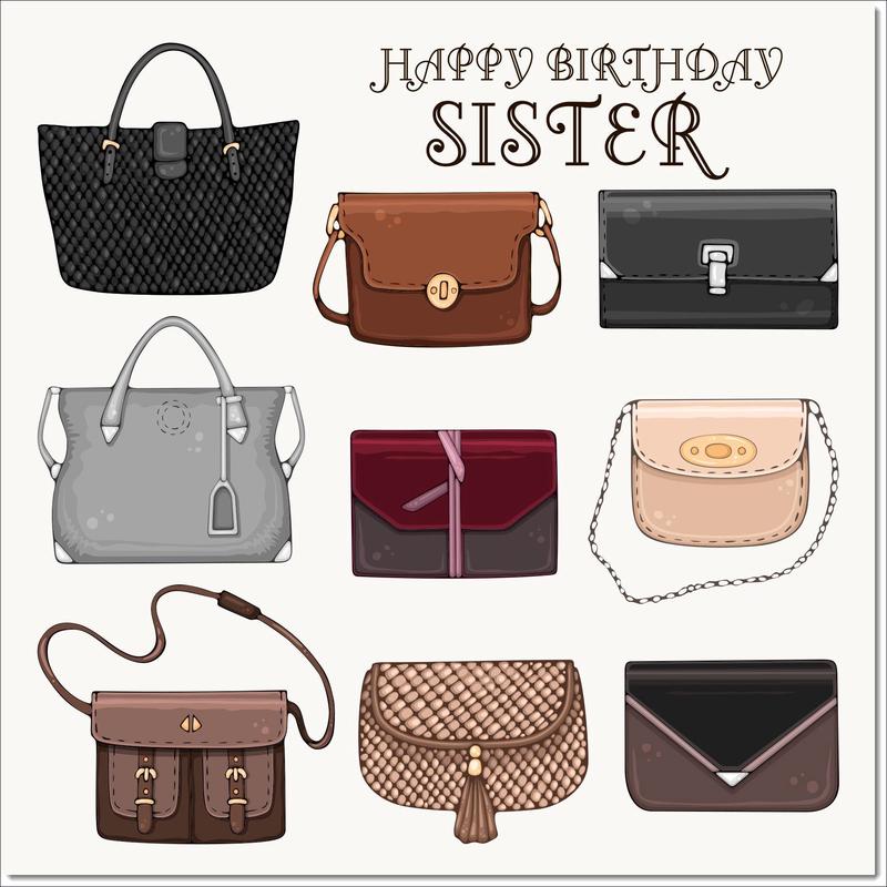 Sister Birthday Card Handbag