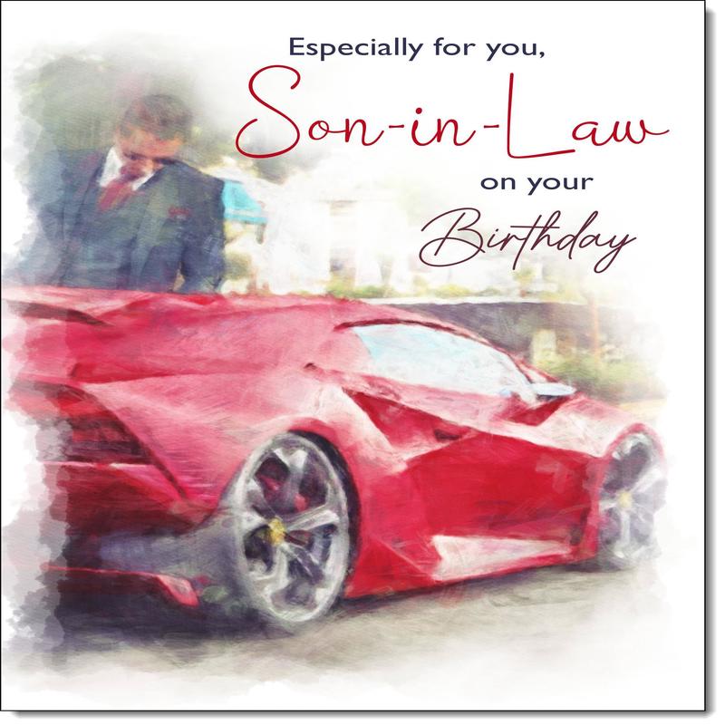 Son-in-Law Birthday Card Supercar