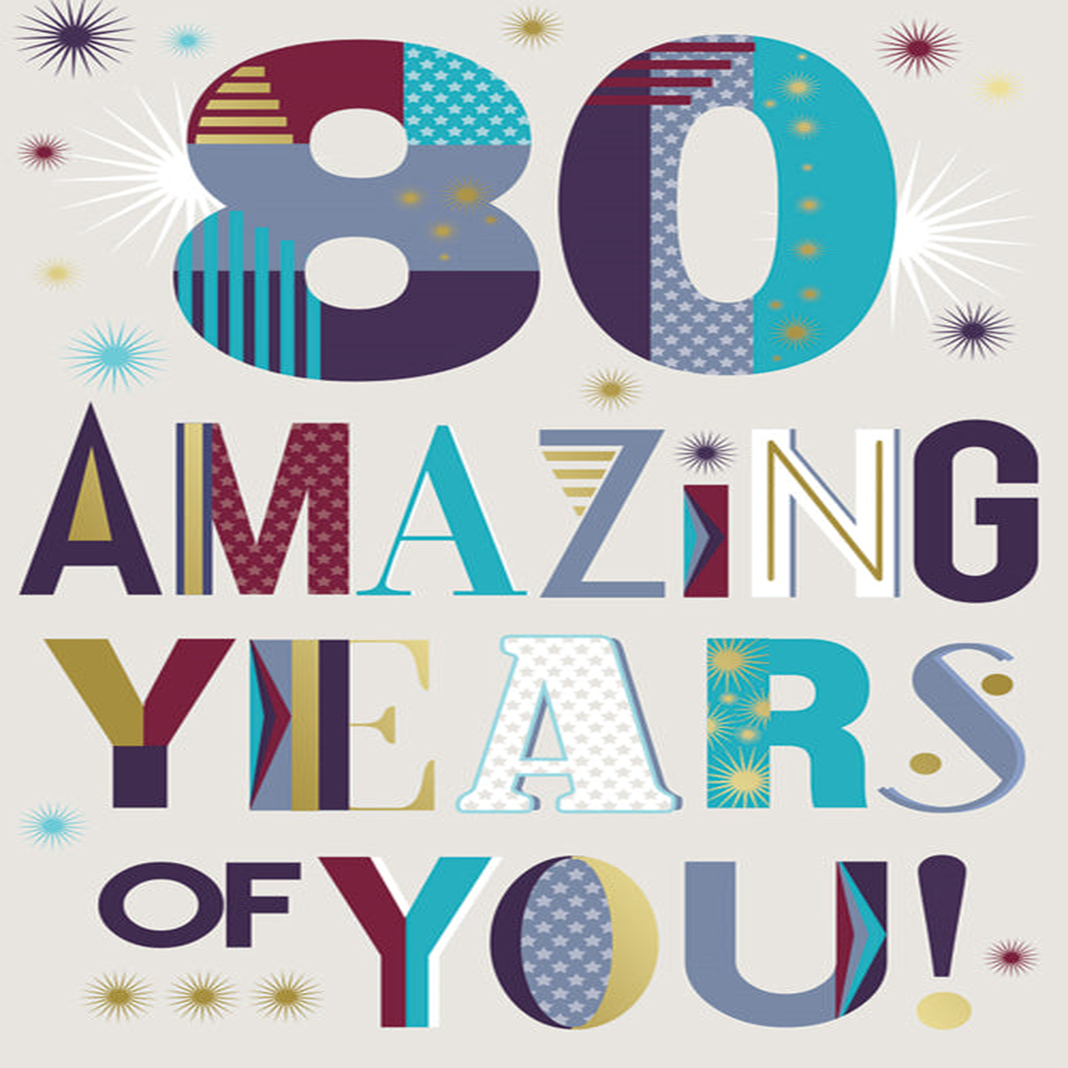 URBAN  - AGE 80 MALE 80TH BIRTHDAY CARD