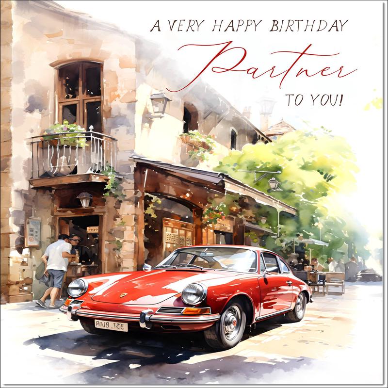 Partner Birthday Card for Him Vintage 911 Porsche